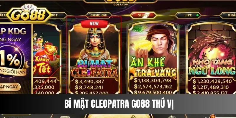 Bí Mật Cleopatra Go88 sở hữu hiệu ứng đồ họa tuyệt đẹp và âm thanh cuốn hút