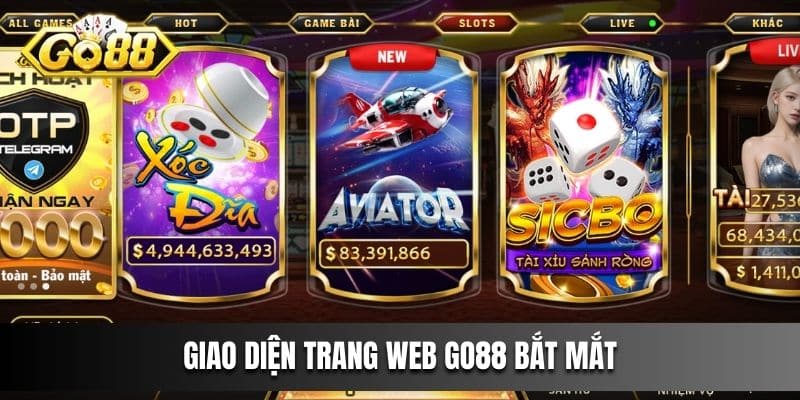 Giao diện trang web bắt mắt