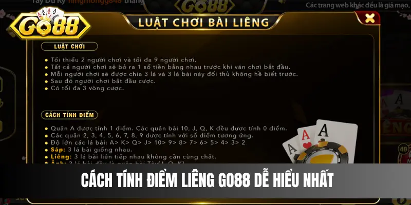 Cách tính điểm Liêng Go88 dễ hiểu nhất