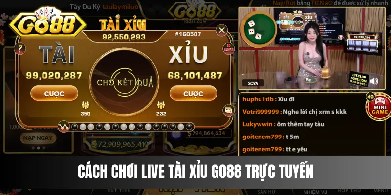 Cách chơi Live Tài Xỉu Go88 online cho tân binh