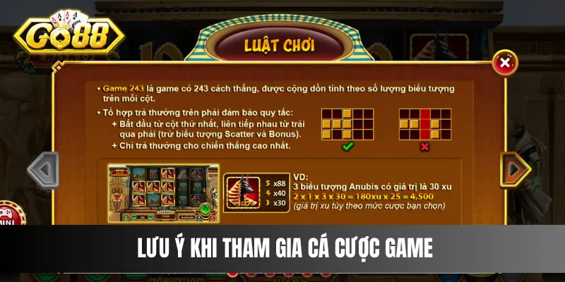 Lưu ý khi tham gia game bạn cần nắm rõ