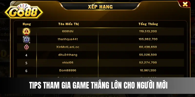 Tips tham gia game thắng lớn cho người mới