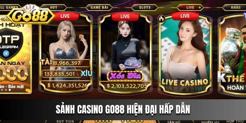 Sảnh Casino hiện đại hấp dẫn