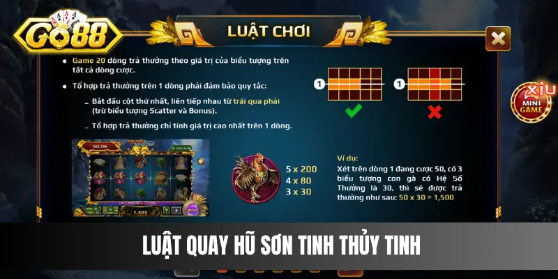 Luật quay slot Sơn Tinh Thủy Tinh mới nhất