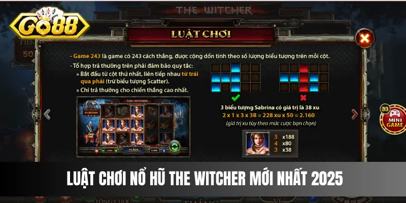 Luật chơi nổ hũ The Witcher mới nhất 2025